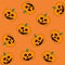 Wrapping paper for making gifts for the halloween party with smiling pumpkins