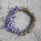 Wreath with blue larkspur high flowers