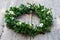 Wreath of boxwood branches