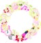 The wreath of cherry blossom objects