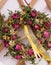 Wreath with dried flowers