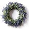 A wreath of dried lavender and eucalyptus leaves, creating a fragrant and soothing aroma
