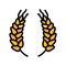 wreath ears of wheat color icon vector illustration