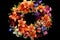 Wreath Of Tropical Orchids Exuding Exotic Beauty. Generative AI