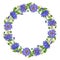 Wreath from vanilla orchid, blue lotus flower