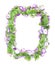 Wreath of violet flower.