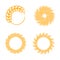 Wreaths of wheat ears. Vector design elements