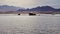 A wreck appearing on the surface in the straits of Tiran