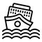 Wreck big ship icon outline vector. Ocean insurance