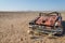 Wreck of classic saloon car abandoned deep in the Namib Desert of Angola