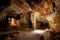 wreckage of ancient civilization, buried alive in mountain cave