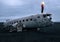 Wreckage of crashed airplane Dakota United States Navy Douglas Super DC-3