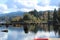 Wreckage of an old pier protruding from Lake Whatcom