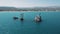 Wrecked cargo ship Manassa Rose under water in Kissamos Bay, Crete, Greece