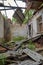 Wrecked room in an old abandoned house