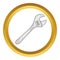 Wrench adjustable spanner vector icon