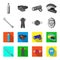 A wrench, a bicyclist`s bone, a reflector, a timer.Cyclist outfit set collection icons in monochrome,flat style vector
