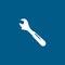 Wrench Blue Icon On White Background. Blue Flat Style Vector Illustration