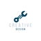 Wrench creative logo design. Customization, repair and maintenance. Flat  illustration EPS10