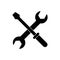 Wrench and hammer tools icon