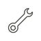Wrench icon vector. Line spanner symbol.