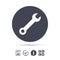 Wrench key sign icon. Service tool symbol.