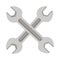 Wrench keys tools crossed icon