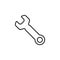 Wrench line icon, vector