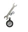 Wrench, nuts, manometer, isolated