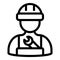 Wrench repairman icon, outline style