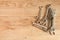 Wrenches set on wood background