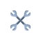 wrenches tools crossed isolated icon