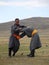 Wrestling Practice at Naadam