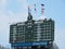 Wrigley field baseball stadium home of the Chicago Cubs in Chicago With a statue of harry Carey former cubs