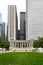 Wrigley Square and Millennium Monument in Chicago