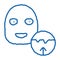 Wrinkle Smoothing Mask doodle icon hand drawn illustration