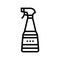 wrinkle smoothing spray line icon vector illustration