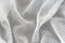 Wrinkled white mesh sport fabric