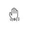 Wrist pain line icon