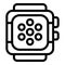 Wrist pedometer icon outline vector. Monitoring body activity