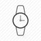 Wrist watch icon. Time with minute and second. Clock isolated icon. Vector EPS 10