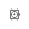 Wrist watch outline icon