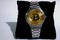 Wrist watch screen bitcoin. Crypto, Concept business, idea: time to earn, buy or sell bitcoin