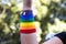 Wristband with the colors of the rainbow,