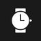 Wristwatch dark mode glyph ui icon