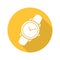 Wristwatch flat design long shadow icon