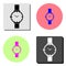 wristwatch. flat vector icon