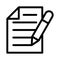Write document vector thin line icon