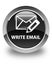 Write email glossy black round button