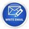 Write email premium blue round button